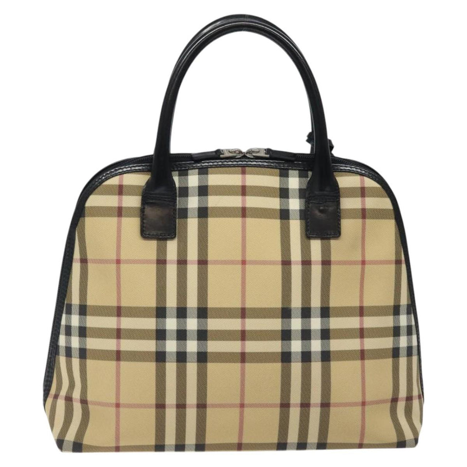Burberry Nova Check Beige Canvas Handbag ( )