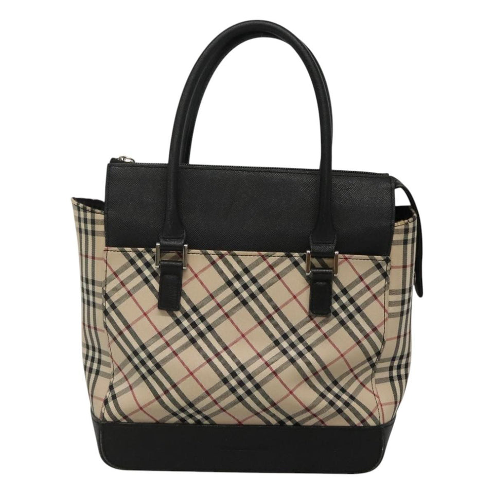 Burberry Nova Check Beige Canvas Handbag ( )