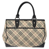 Burberry Nova Check Beige Canvas Handbag ( )