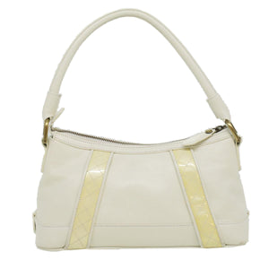 Burberry White Leather Shoulder Bag ( )