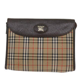 Burberry Nova Check Beige Canvas Clutch Bag ( )