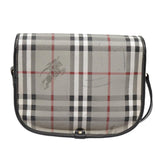 Burberry Nova Check Grey Leather Shoulder Bag ( )