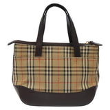 Burberry Nova Check Beige Canvas Handbag ( )