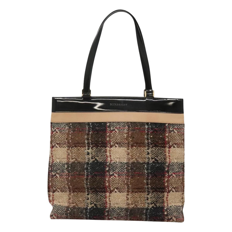 Burberry Beige Wool Tote Bag ( )