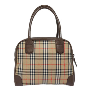 Burberry Nova Check Beige Canvas Handbag ( )