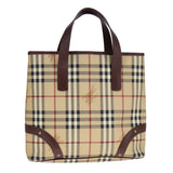 Burberry Haymarket Beige Canvas Tote Bag ( )