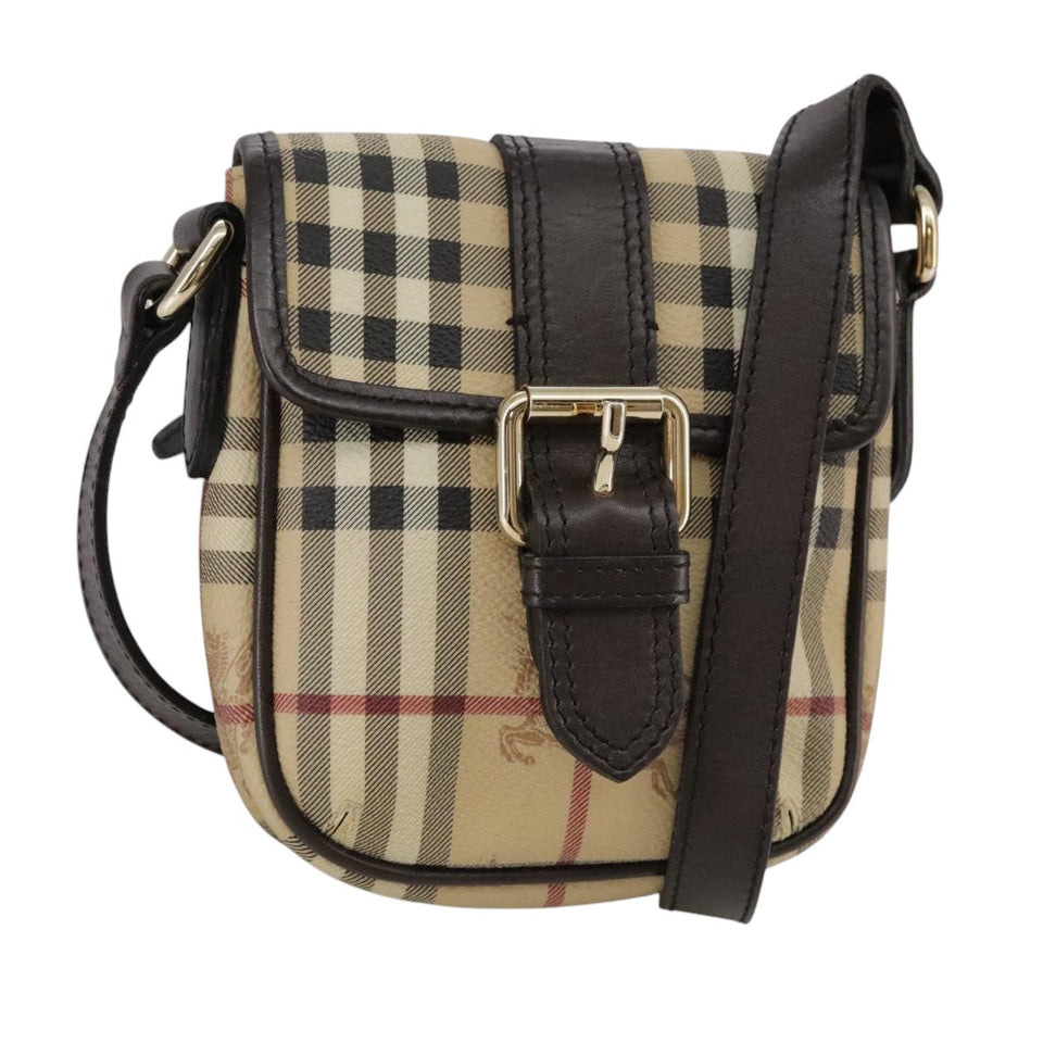 Burberry Nova Check Beige Canvas Shoulder Bag ( )