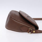 Burberry Brown,Gold Leather Shoulder Bag ( )