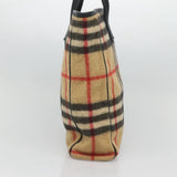 Burberry Nova Check Beige Wool Tote Bag ( )