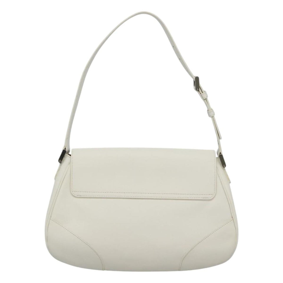 Burberry White Leather Shoulder Bag ( )