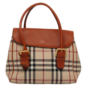 Burberry Nova Check Beige Canvas Handbag ( )