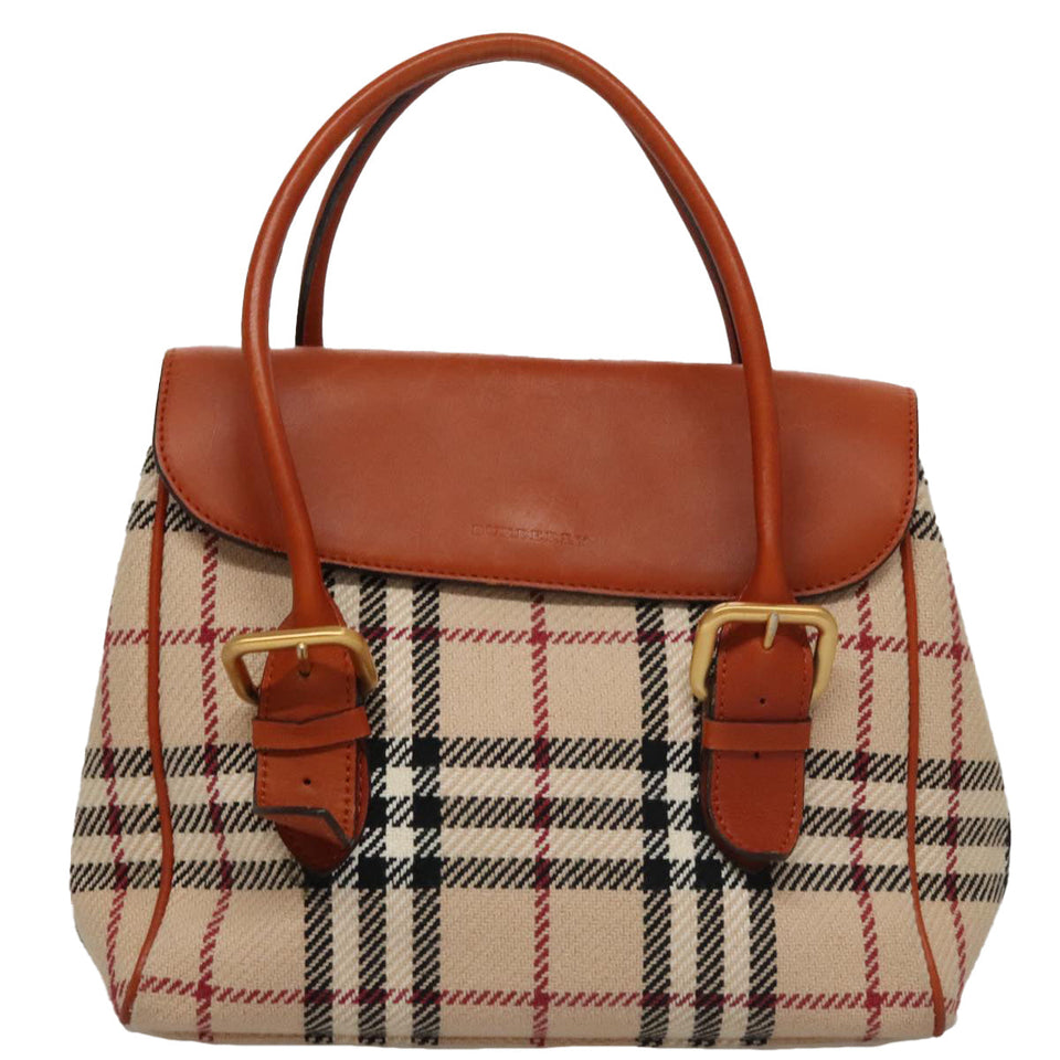 Burberry Nova Check Beige Canvas Handbag ( )
