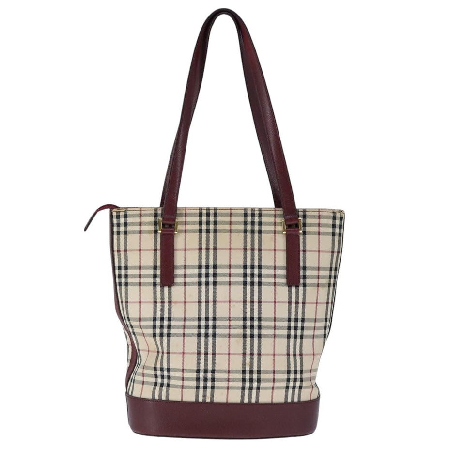 Burberry Nova Check Beige Canvas Handbag ( )