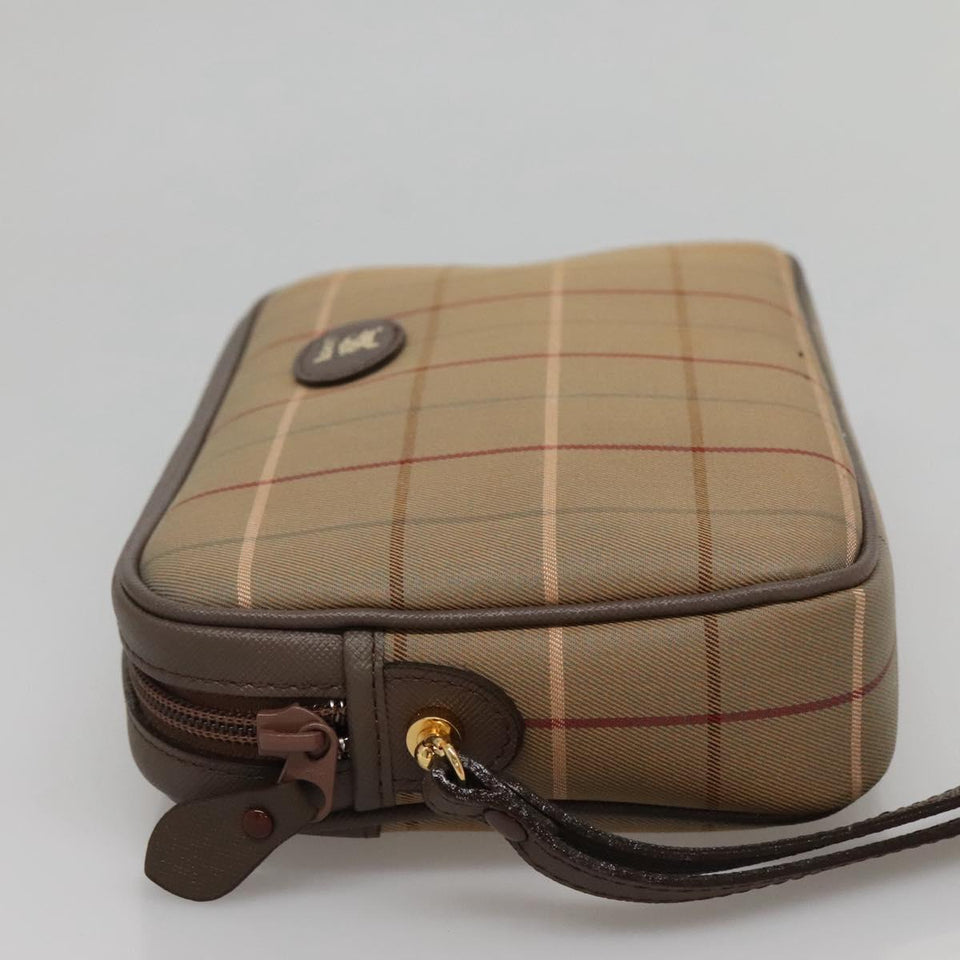 Burberry Nova Check Beige Canvas Clutch Bag ( )