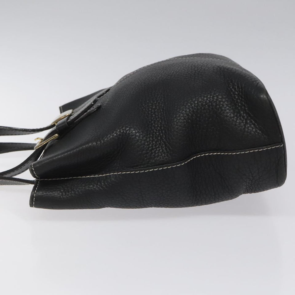 Burberry Nova Check Black Leather Tote Bag ( )