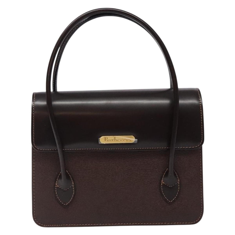 Burberry Nova Check Brown Leather Handbag ( )