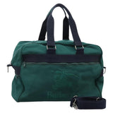 Burberry Logo Green Canvas Travel Bag ( )