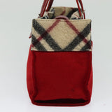 Burberry Nova Check Red Wool Handbag ( )