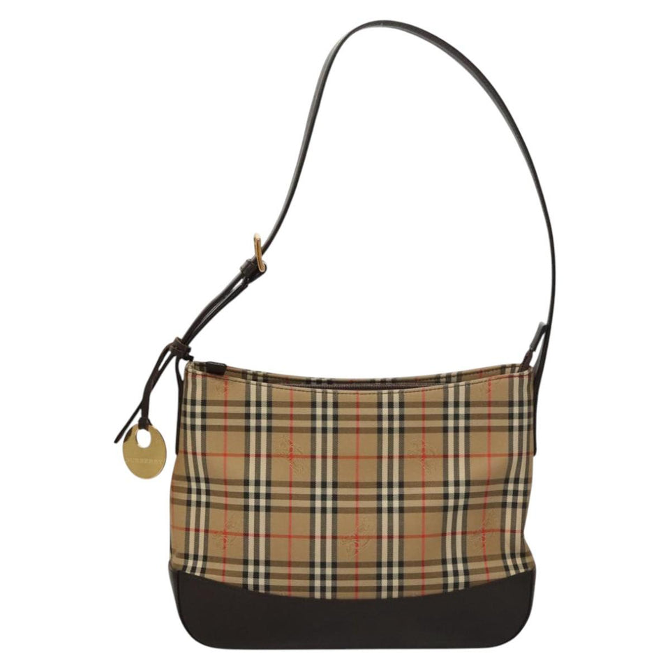 Burberry Nova Check Brown Canvas Shoulder Bag ( )