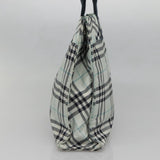 Burberry Nova Check Blue Nylon Handbag ( )