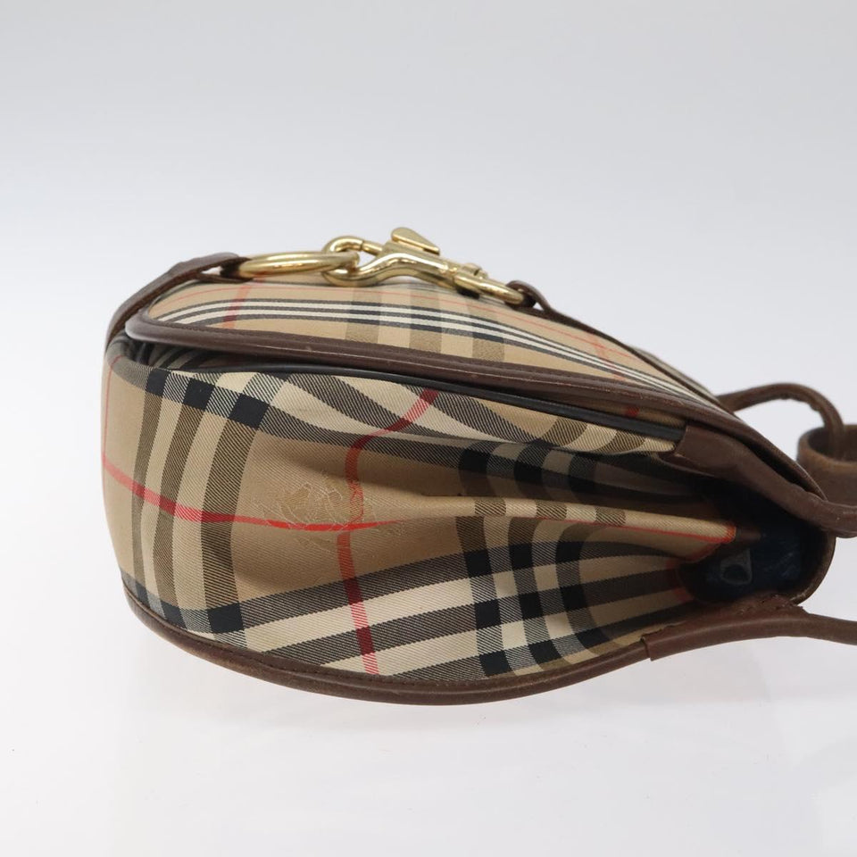 Burberry Haymarket Beige Canvas Shoulder Bag ( )