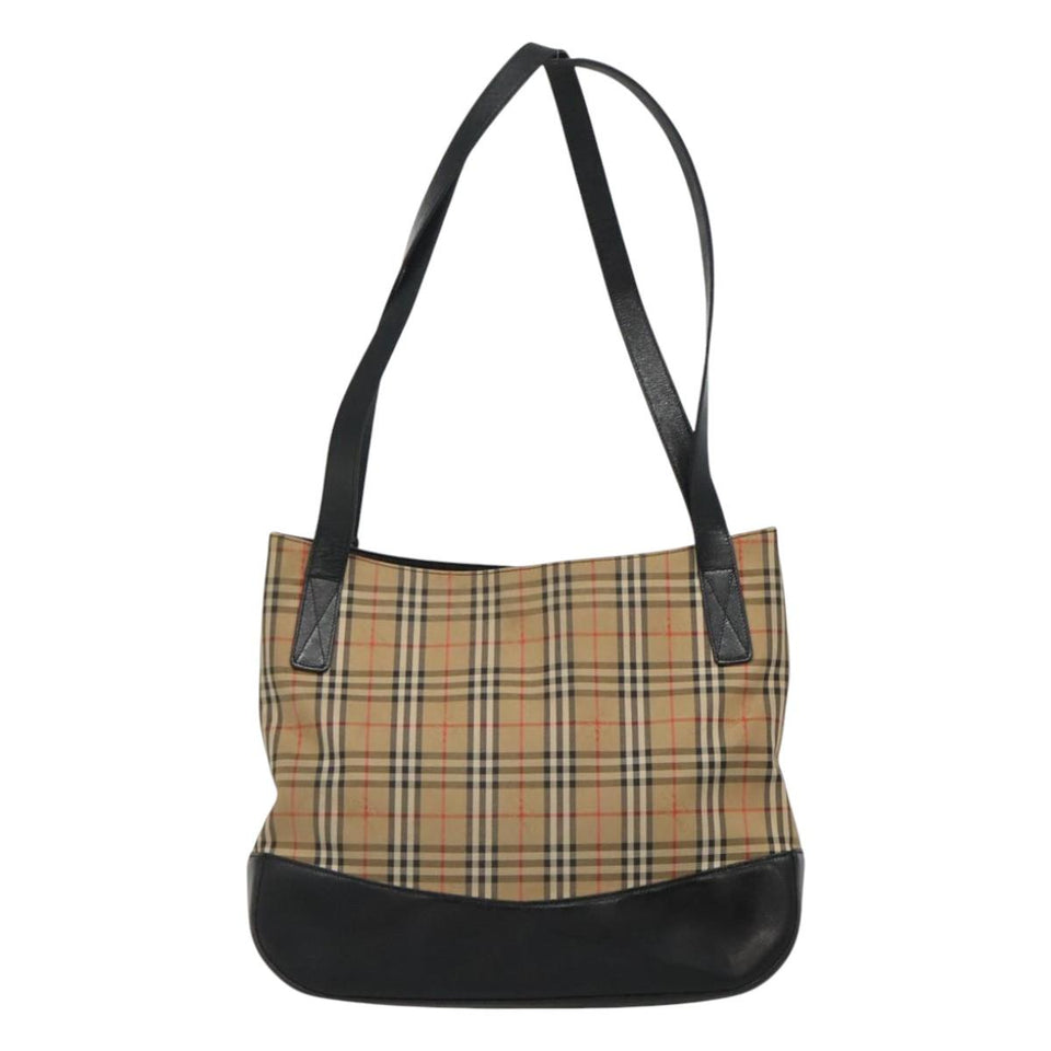 Burberry Nova Check Beige Canvas Shoulder Bag ( )