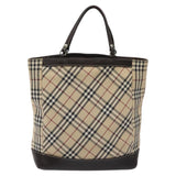 Burberry Nova Check Beige Canvas Handbag ( )