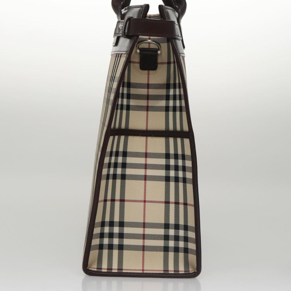Burberry Nova Check Beige Canvas Handbag ( )