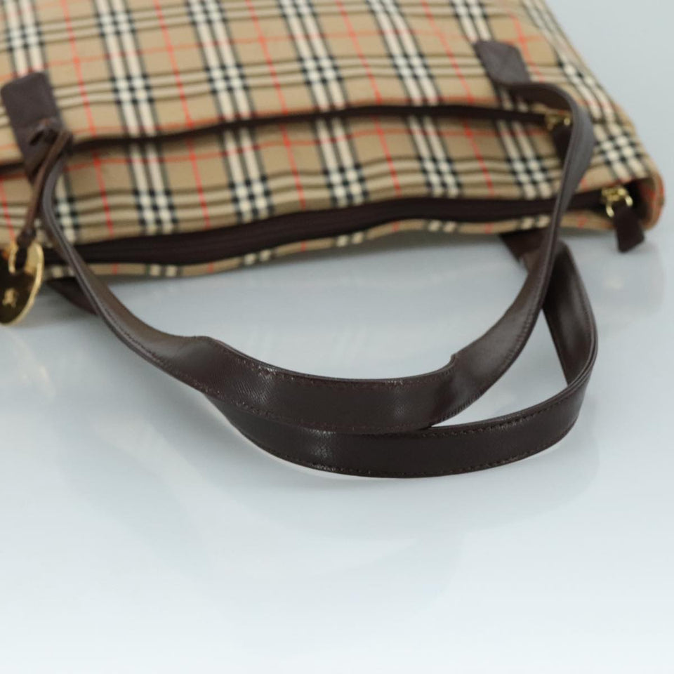 Burberry Nova Check Beige Canvas Shoulder Bag ( )