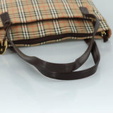 Burberry Nova Check Beige Canvas Shoulder Bag ( )