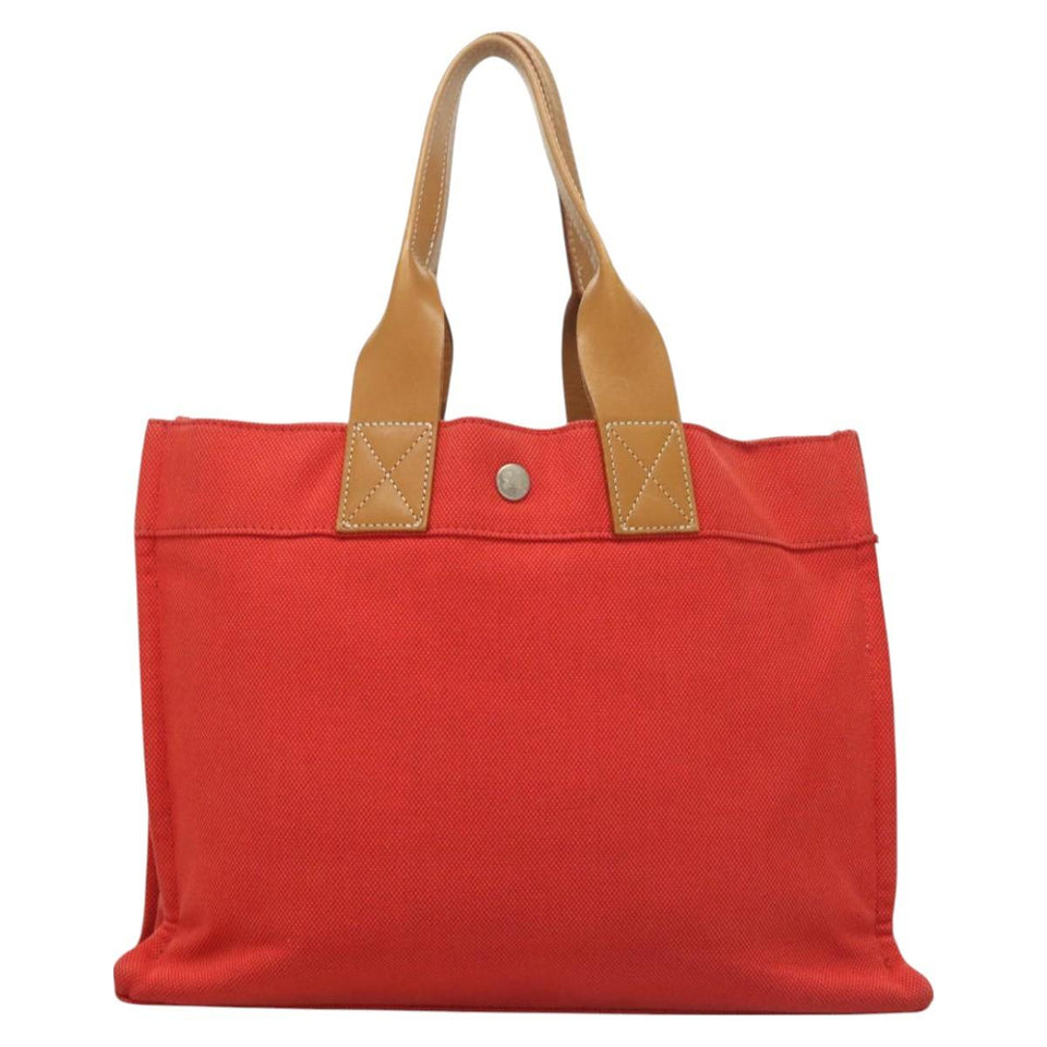 Burberry Red Canvas Tote Bag ( )
