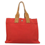 Burberry Red Canvas Tote Bag ( )