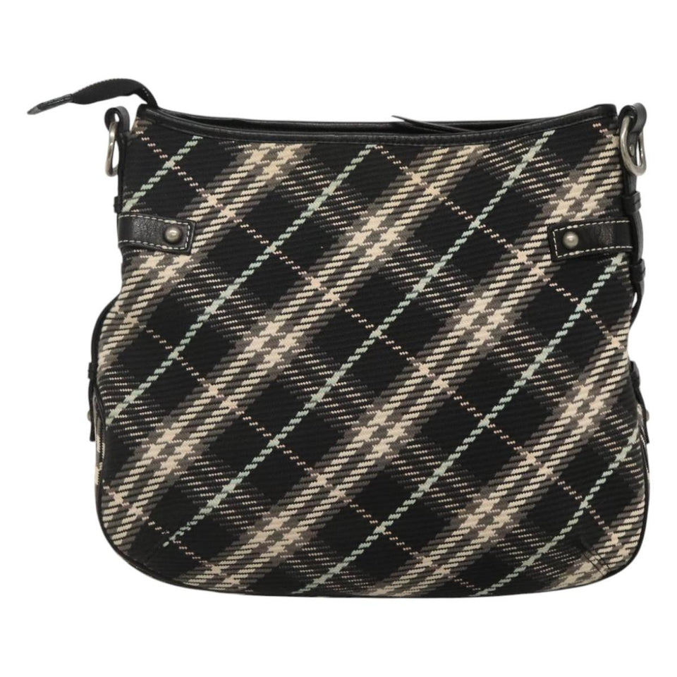 Burberry Nova Check Black Wool Shoulder Bag ( )