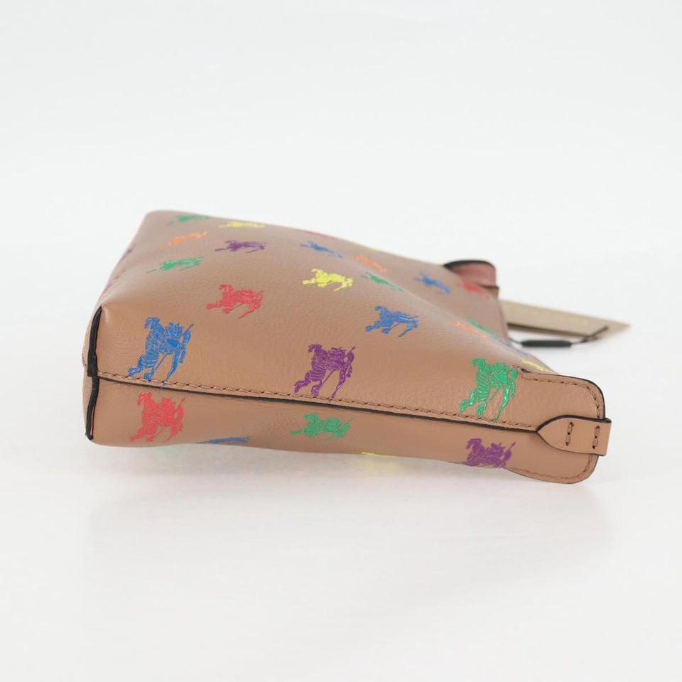 Burberry Brown,Gold Leather Clutch Bag ( )