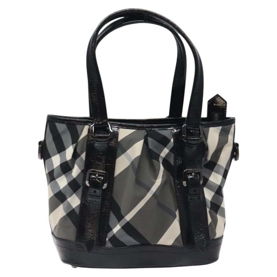 Burberry Nova Check Black Nylon Tote Bag ( )