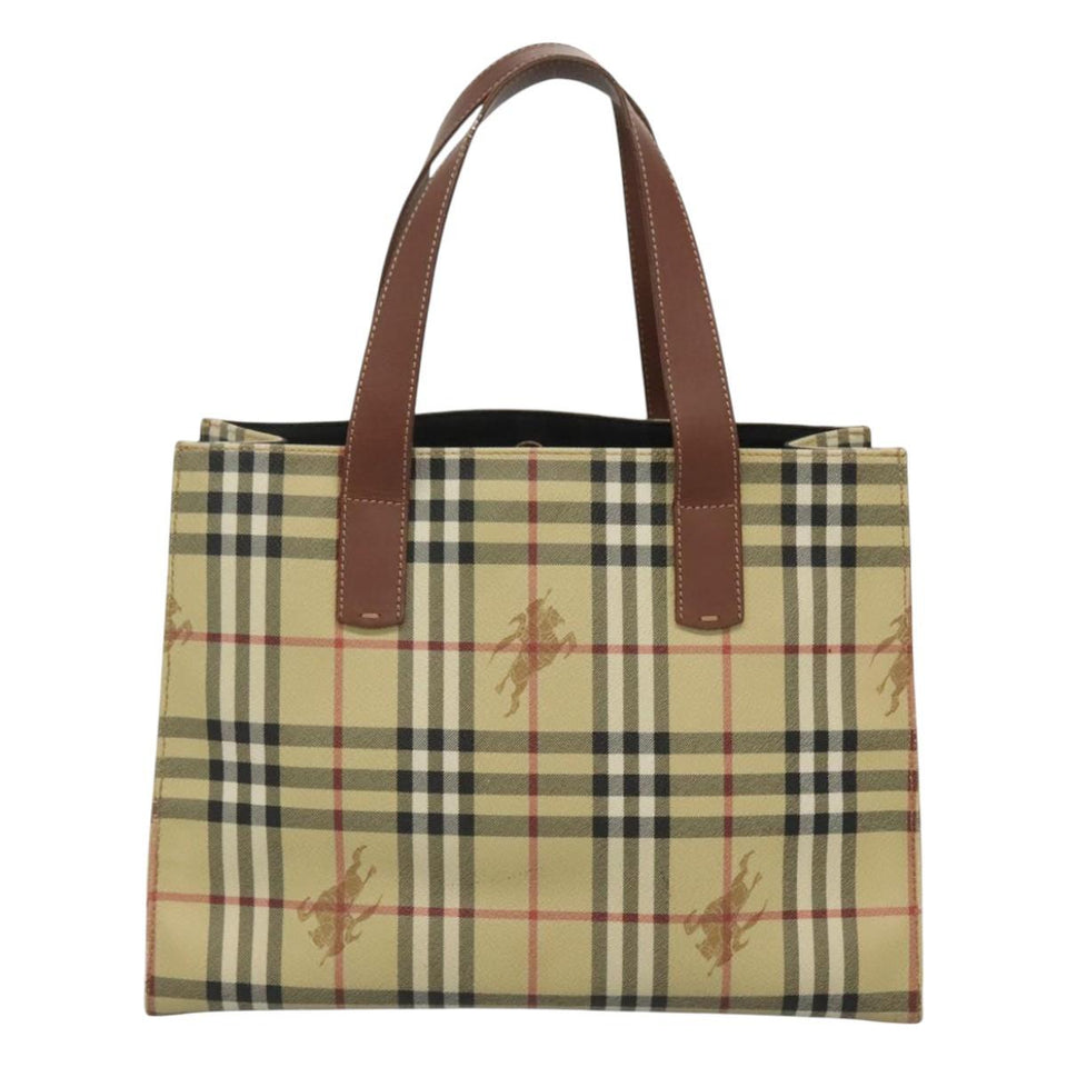 Burberry Nova Check Beige Canvas Tote Bag ( )