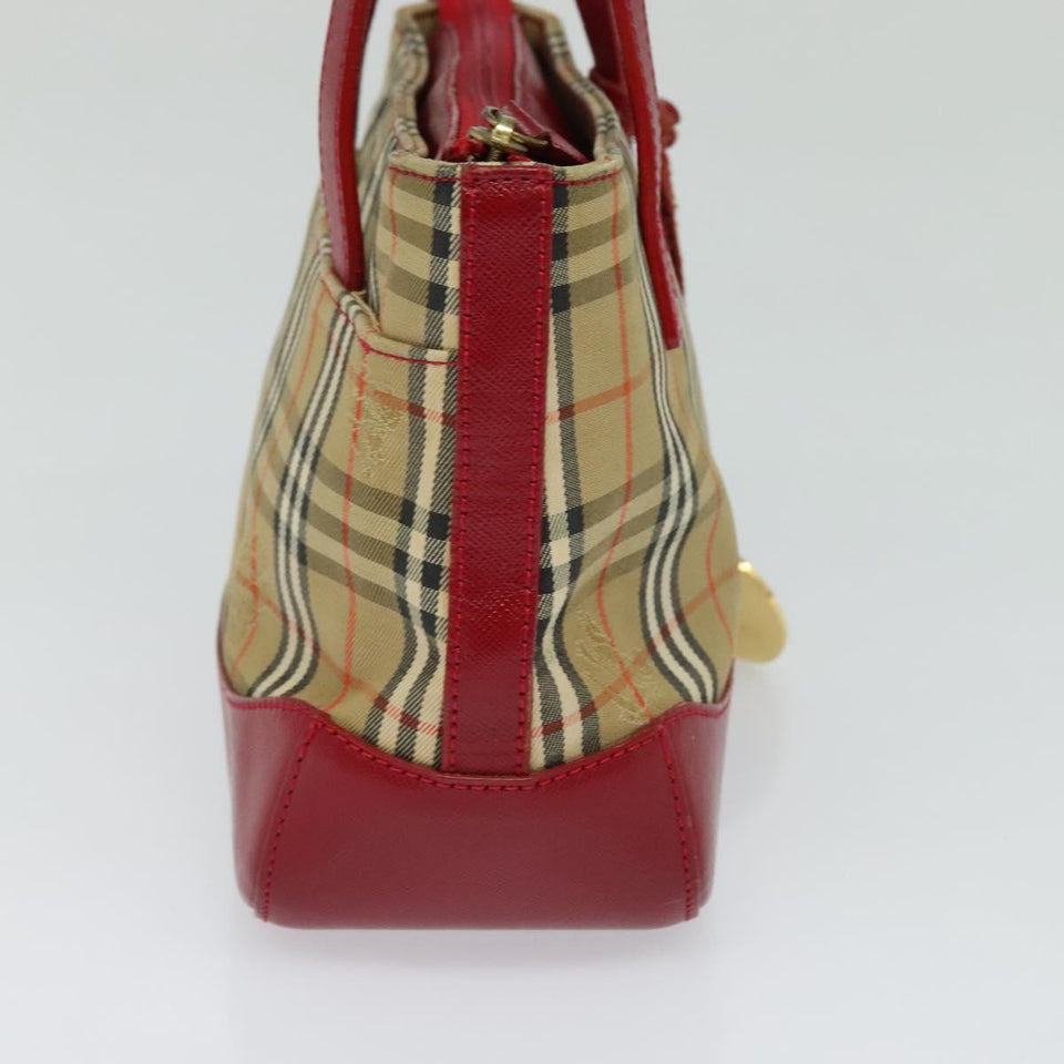 Burberry Haymarket Beige Canvas Handbag ( )