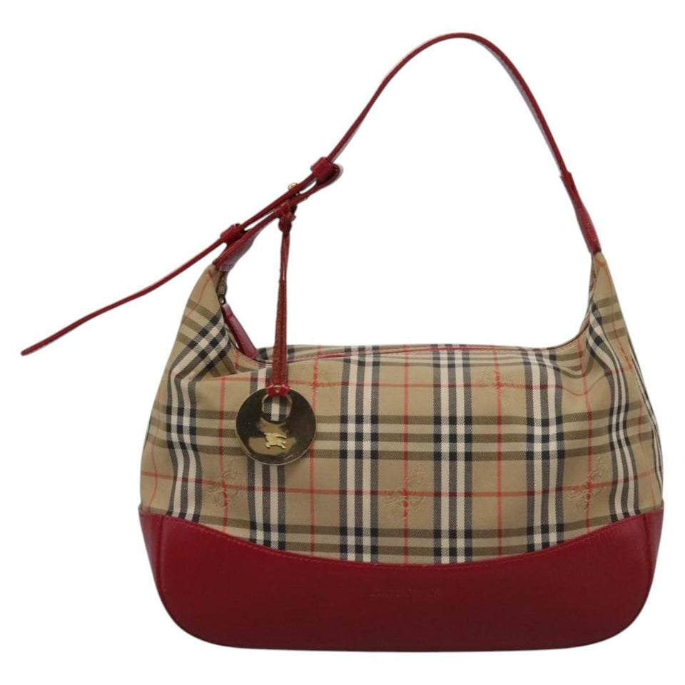 Burberry Nova Check Beige Canvas Shoulder Bag ( )