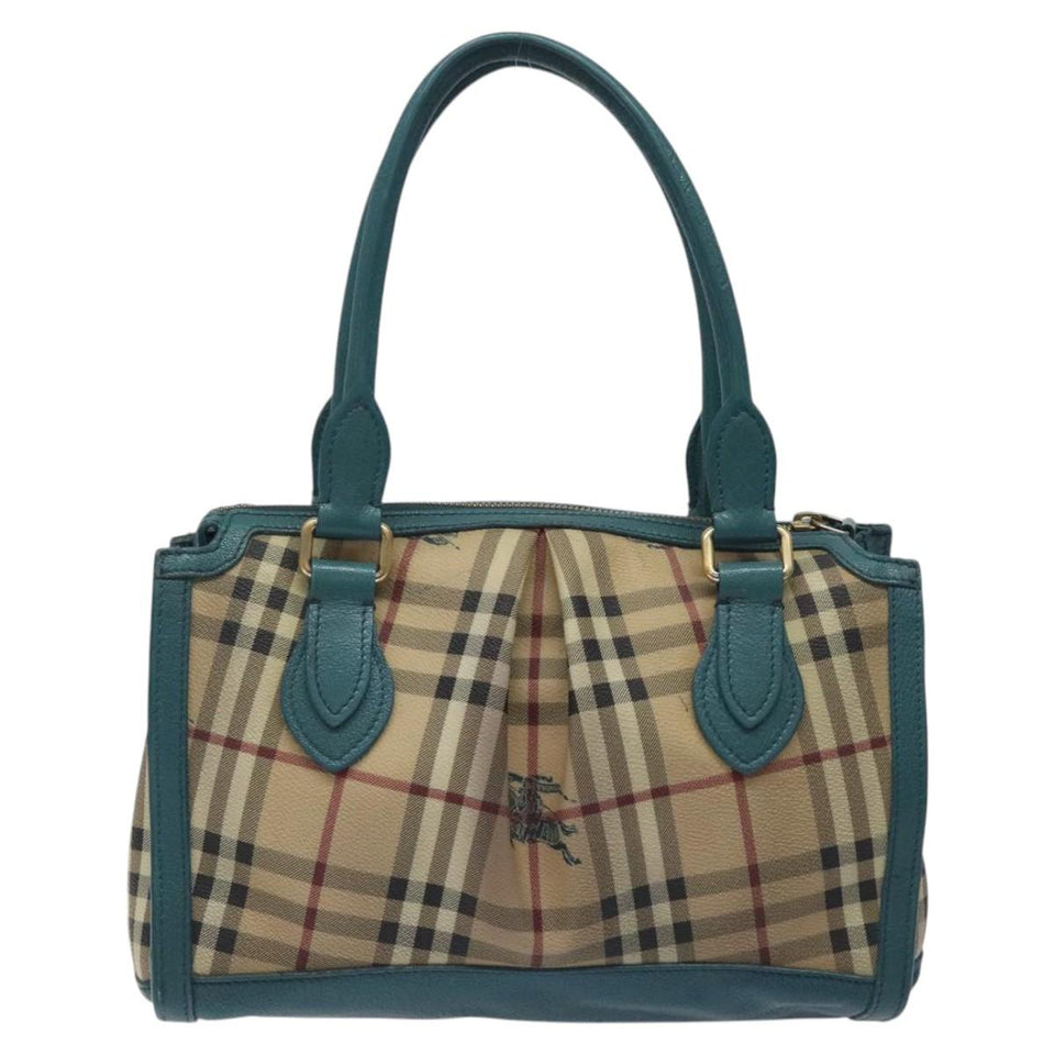 Burberry Haymarket Beige Canvas Handbag ( )