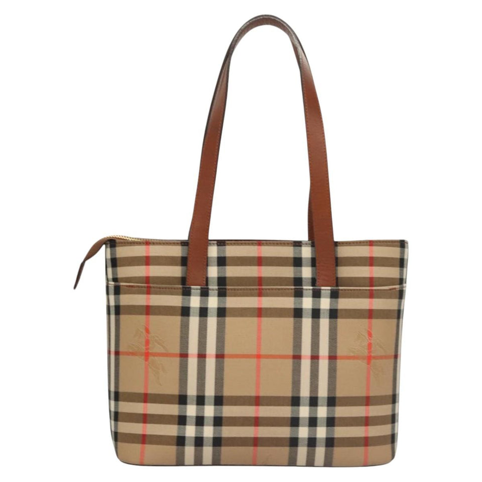 Burberry Nova Check Beige Canvas Tote Bag ( )