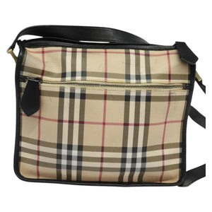 Burberry Nova Check Beige Canvas Shoulder Bag ( )