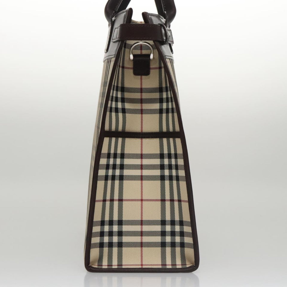 Burberry Nova Check Beige Canvas Handbag ( )