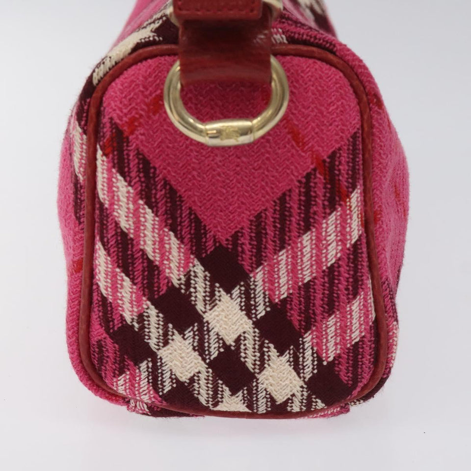 Burberry Nova Check Pink Canvas Handbag ( )