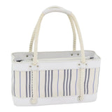 Burberry White Canvas Handbag ( )