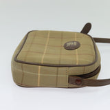Burberry Vintage Check Beige Canvas Shoulder Bag ( )