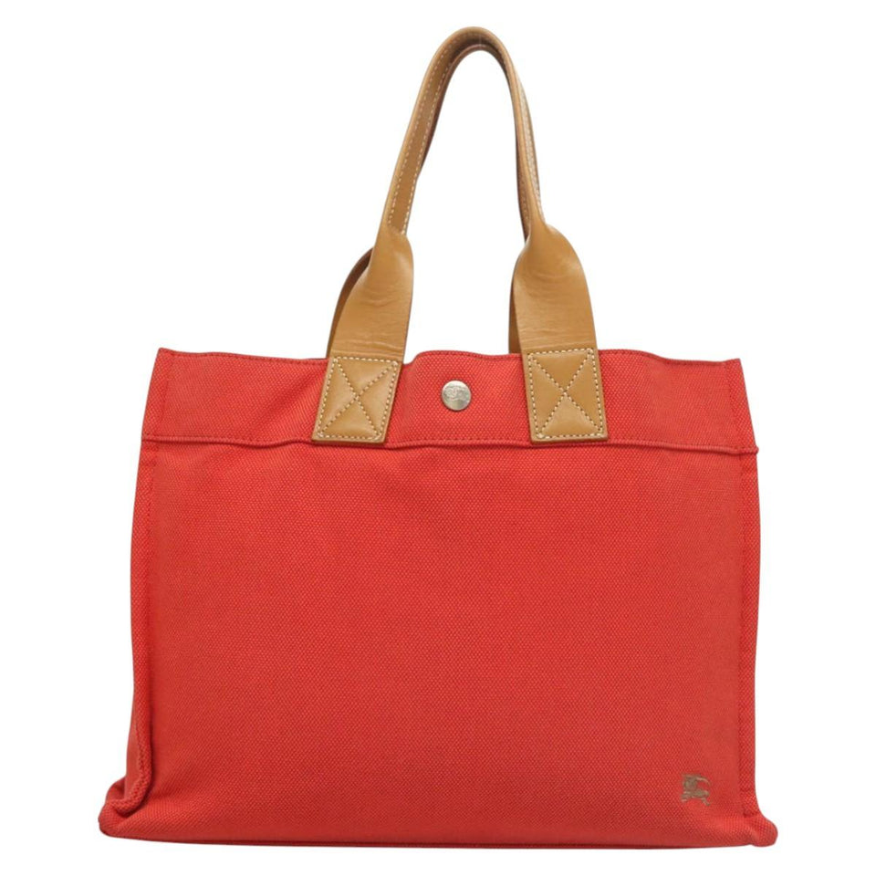 Burberry Red Canvas Tote Bag ( )