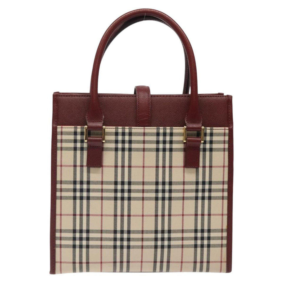 Burberry Nova Check Beige Canvas Handbag ( )