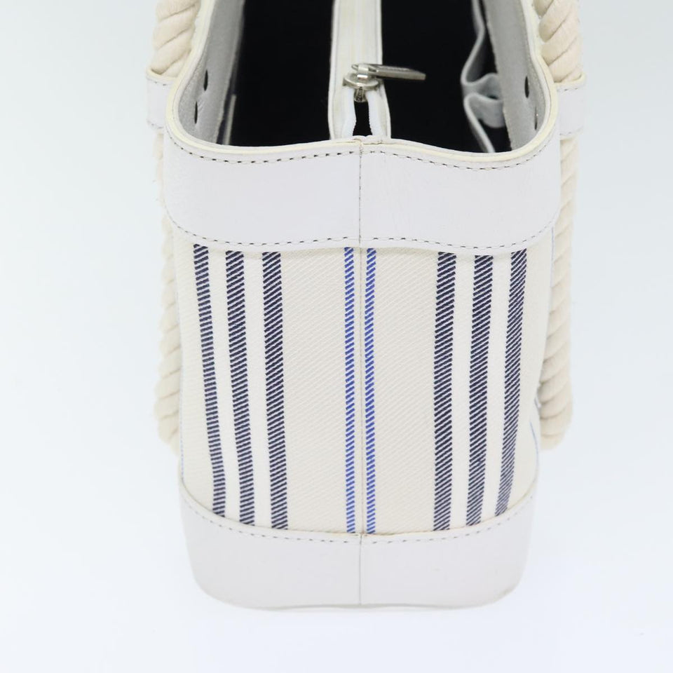 Burberry White Canvas Handbag ( )