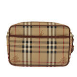 Burberry Nova Check Beige Canvas Clutch Bag ( )