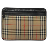 Burberry Nova Check Beige Canvas Clutch Bag ( )
